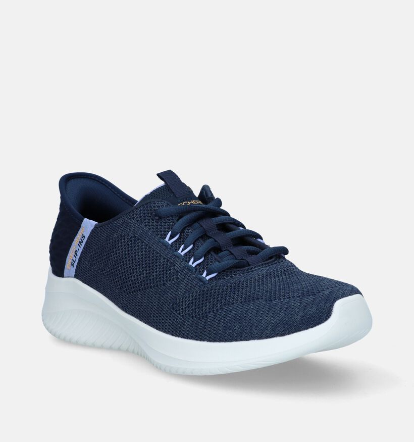 Skechers Slip-ins Ultra Flex 3.0 Blauwe Slip-on Sneakers voor dames (335203)
