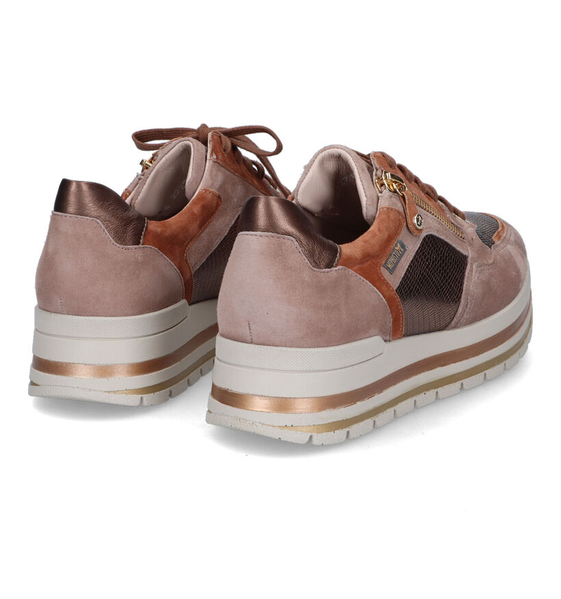 Mephisto Panthea Taupe Sneakers voor dames (316750) - geschikt voor steunzolen