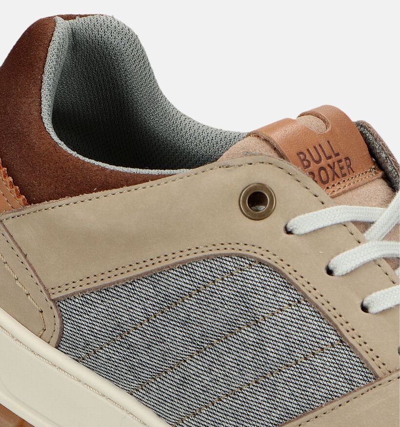 Bullboxer Beige Veterschoenen voor heren (338847) - geschikt voor steunzolen