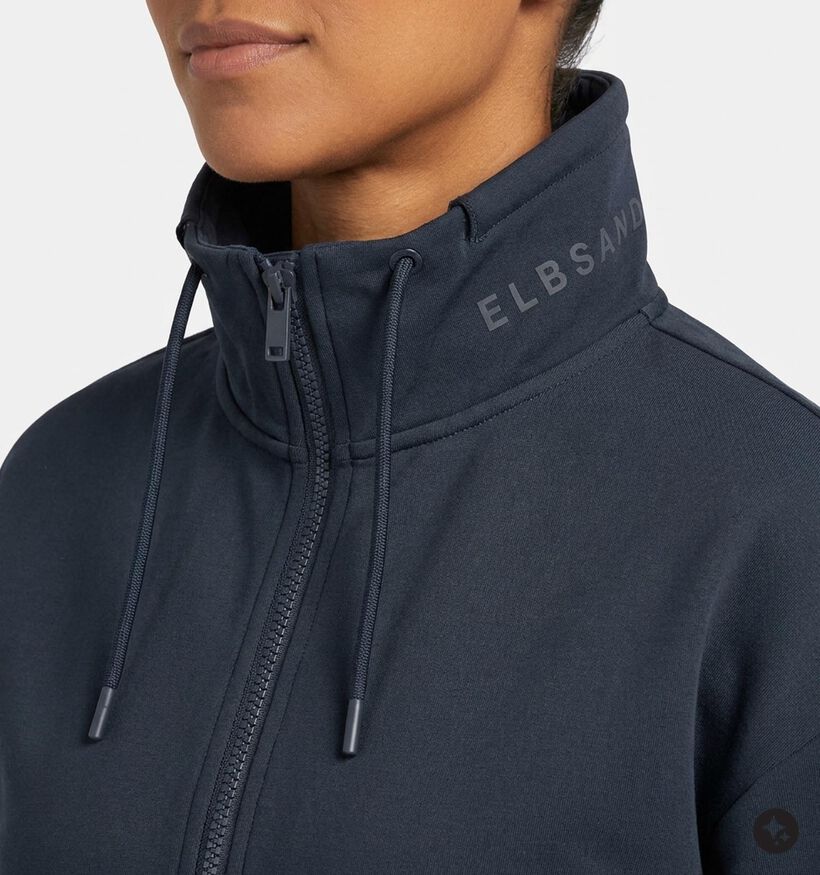 Elbsand Roana Manteau court en Bleu fonc&eacute; pour femmes (381287)