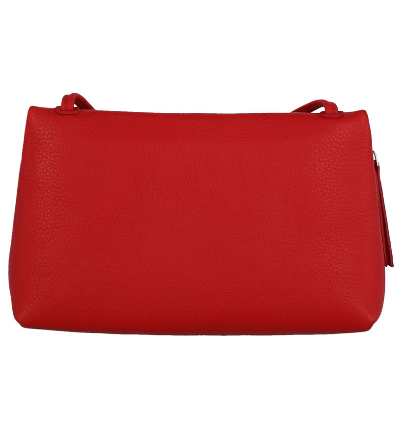 Crinkles Sac porté croisé en Rouge foncé en cuir (273695)