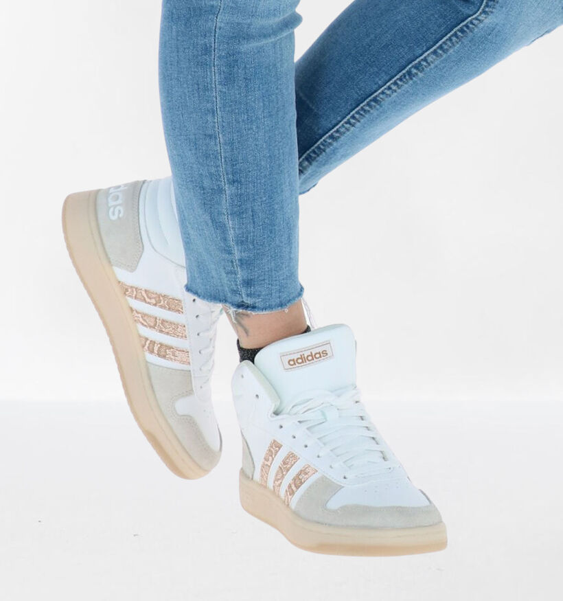 adidas Hoops Witte Sneakers voor dames (300158)