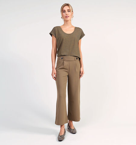 JDY Pantalons Bleu/Bordeaux/Vert