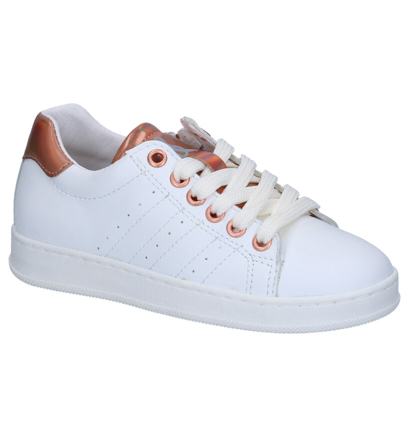 Milo & Mila Mali Chaussures à Lacets en Blanc en simili cuir (273894)