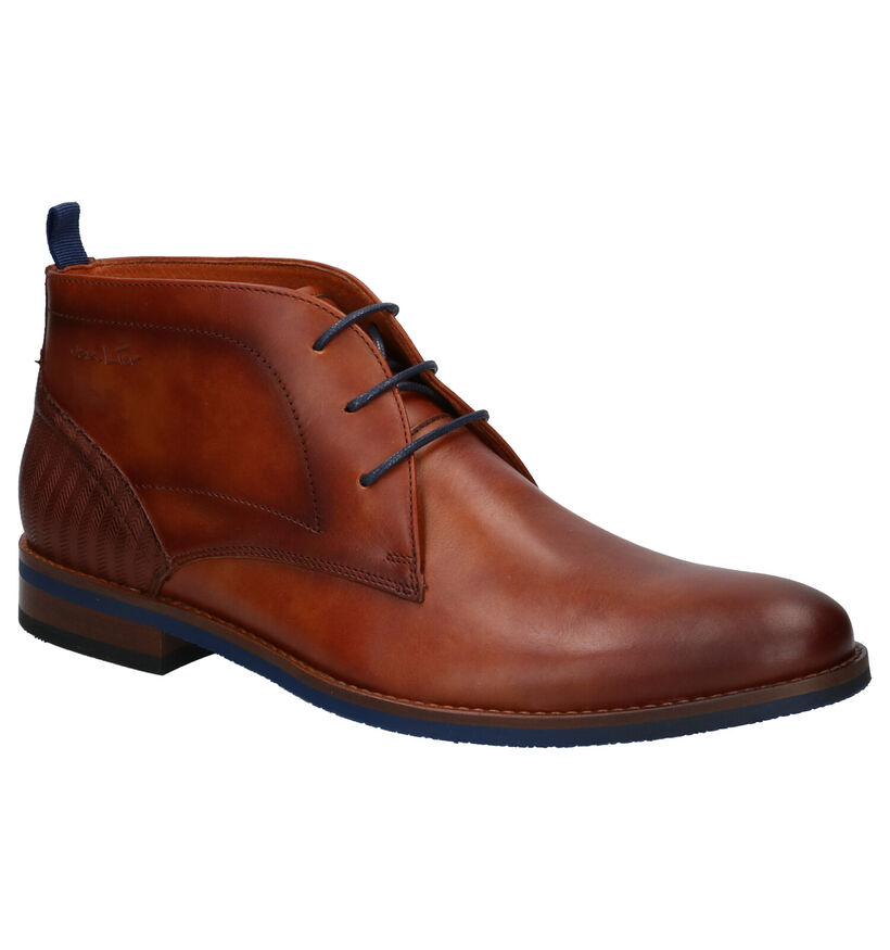 Van Lier Chaussures hautes en Cognac en cuir (272965)