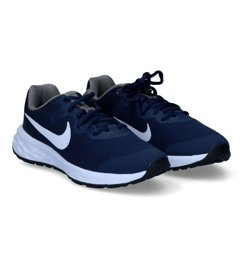 Nike Revolution 6 GS Baskets en Bleu pour filles (308952)