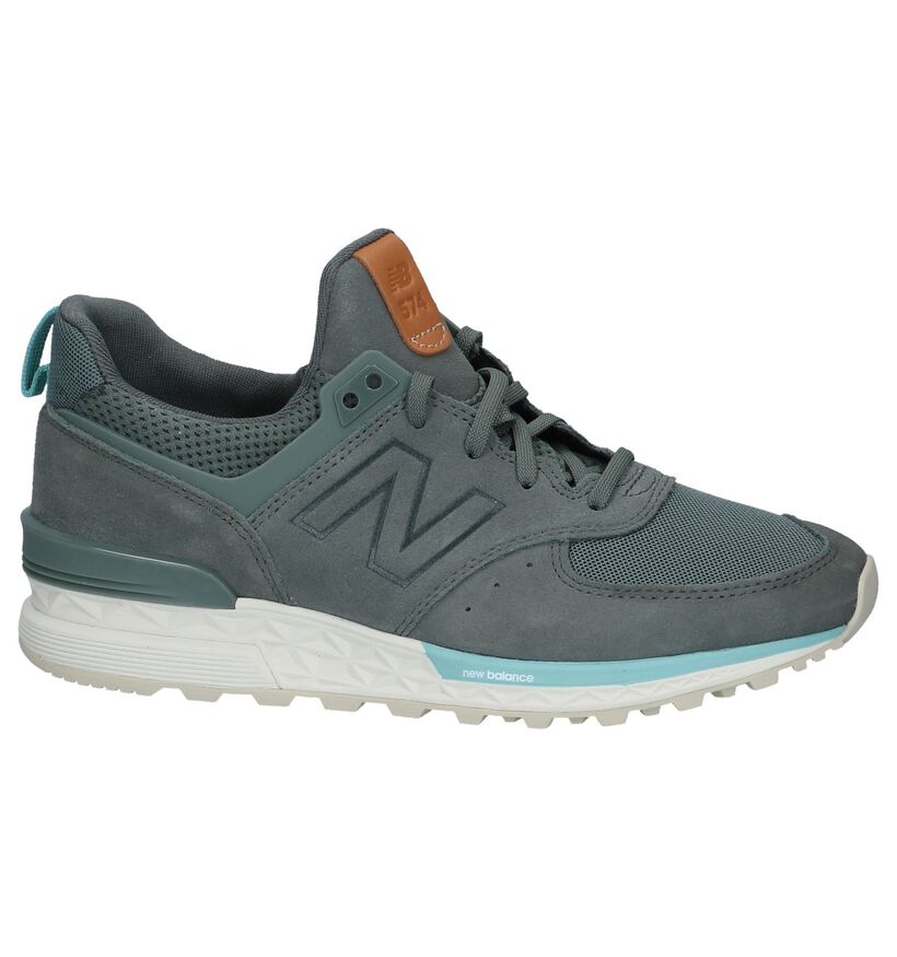 New Balance 574 Baskets en Noir en daim (261526)