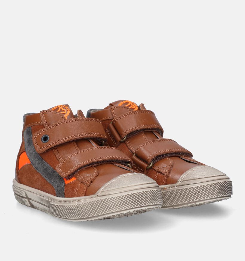 STONES and BONES Rento Cognac Velcroschoenen voor jongens (329431) - geschikt voor steunzolen