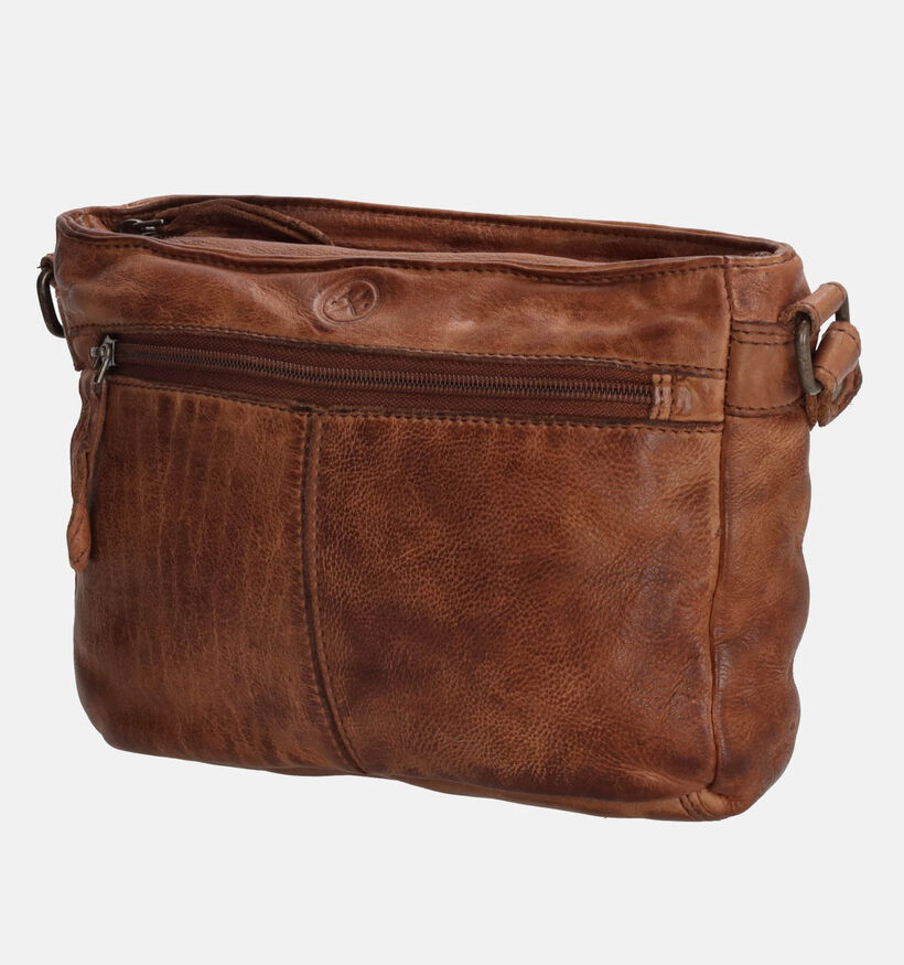 Hide & Stitches Cognac Schoudertas voor dames (380961)