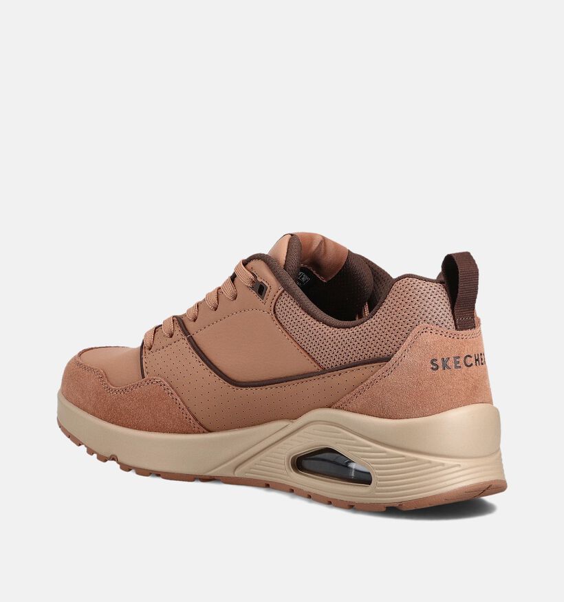 Skechers Uno Retro One Baskets basses en Marron pour hommes (360870)