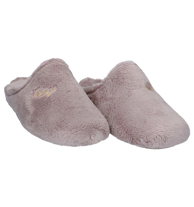 River Woods Beige Pantoffels in stof (298441)