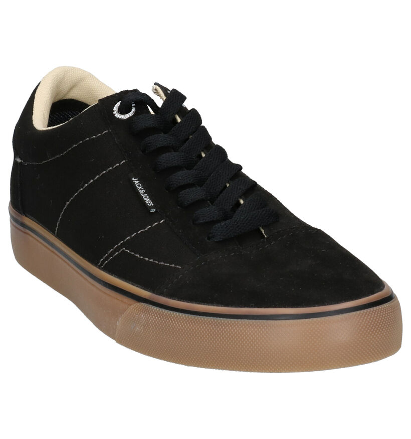 Jack & Jones Dax Zwarte Veterschoenen in daim (256072)