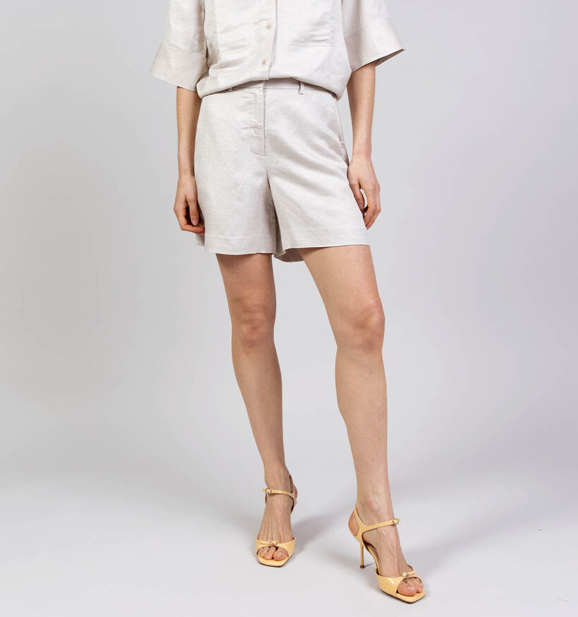 Minus Juno Linnen Beige Short voor dames (374237)
