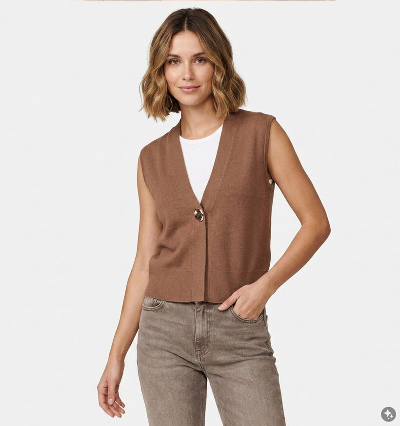 Vero Moda Agueda Donkerbruine Vest voor dames (377564)