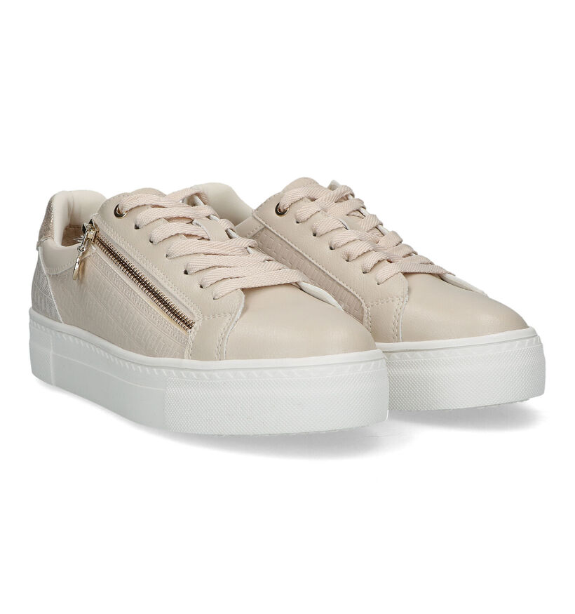 Tamaris Beige Paltform Sneakers voor dames (320509) - geschikt voor steunzolen