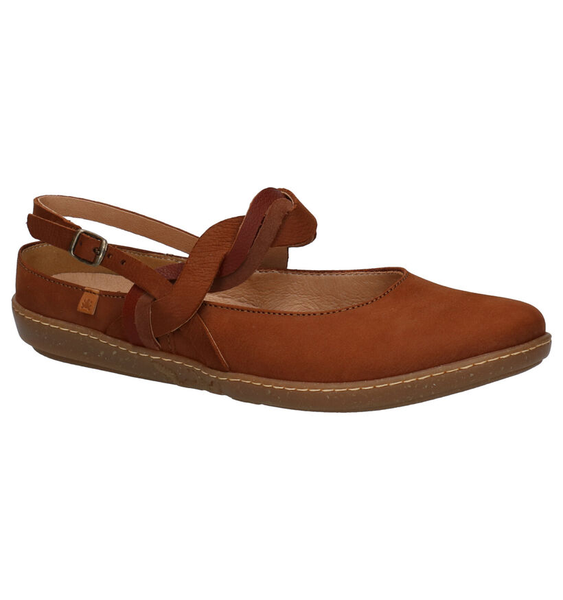 El Naturalista Cognac Ballerina's met Bandje in leer (288882)