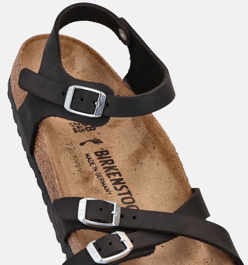 Birkenstock Kumba Natural Leather Zwarte Sandalen voor dames (368222)