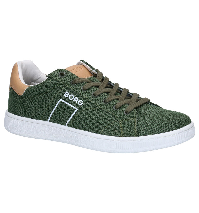 Björn Borg Chaussures à lacets en Vert foncé en textile (286397)