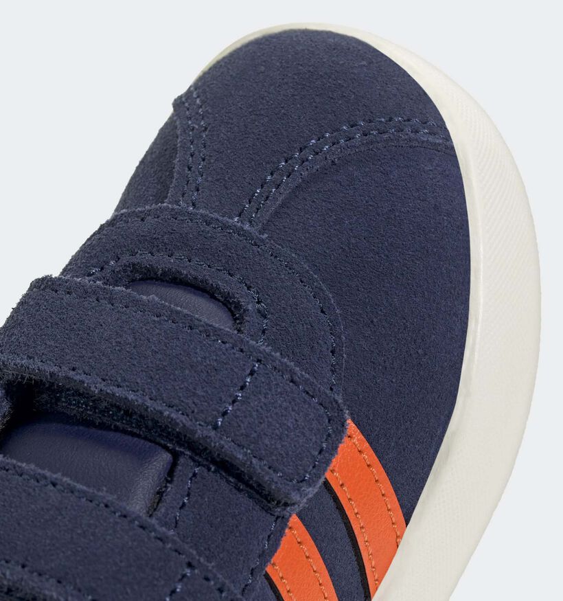 adidas VL Court 3.0 Blauwe/Oranje Sneakers voor jongens, meisjes (366068) - geschikt voor steunzolen