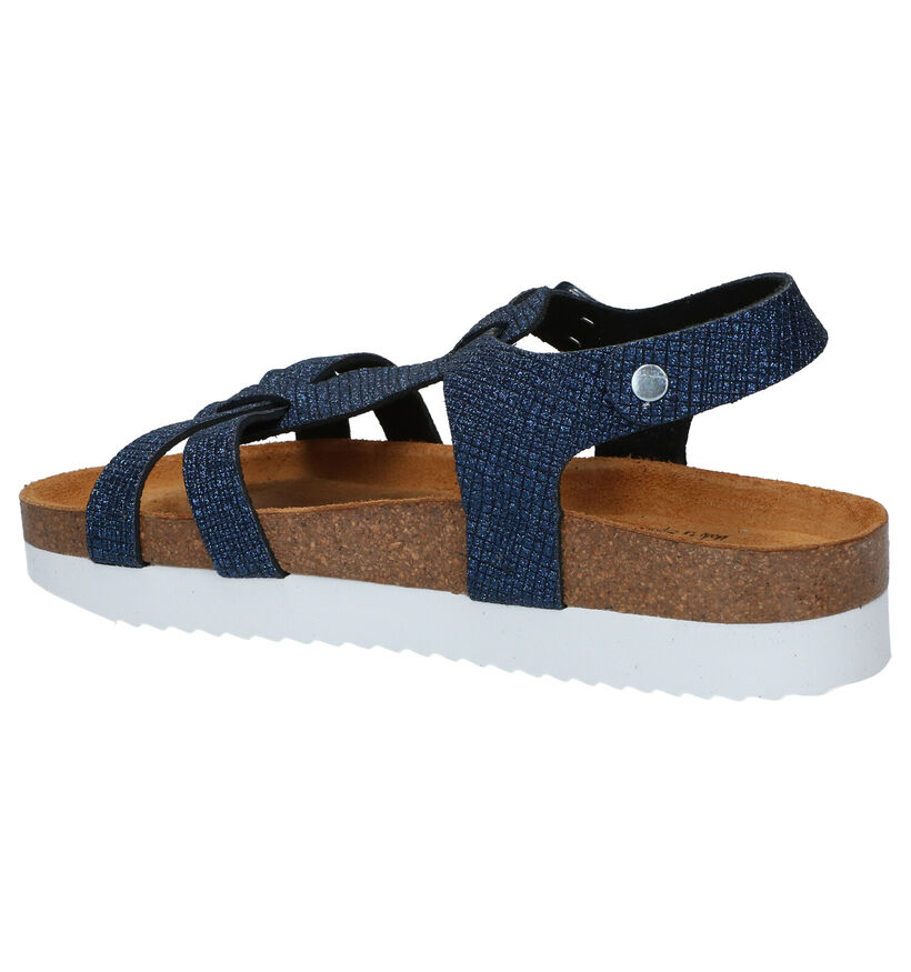 Plakton Sandales en Bleu foncé en simili cuir (287273)