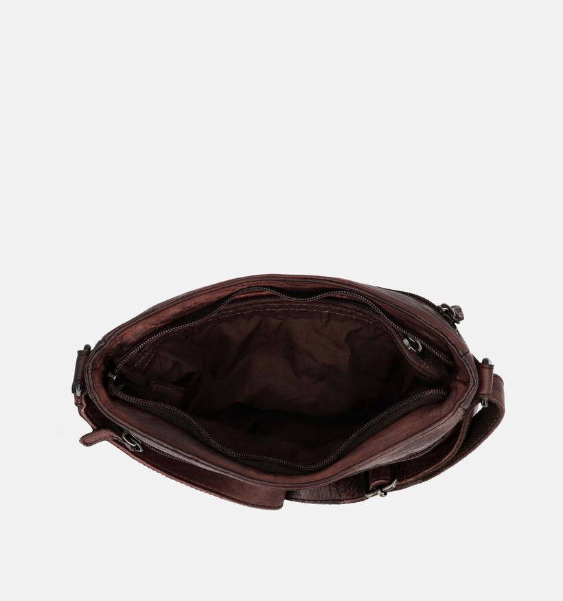 Hide & Stitches Paint Rock Sac port&eacute; crois&eacute; en Marron fonc&eacute; pour femmes (380962)