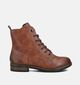 Rieker Antistress Cognac Boots met Veter en Rits voor dames (378078)