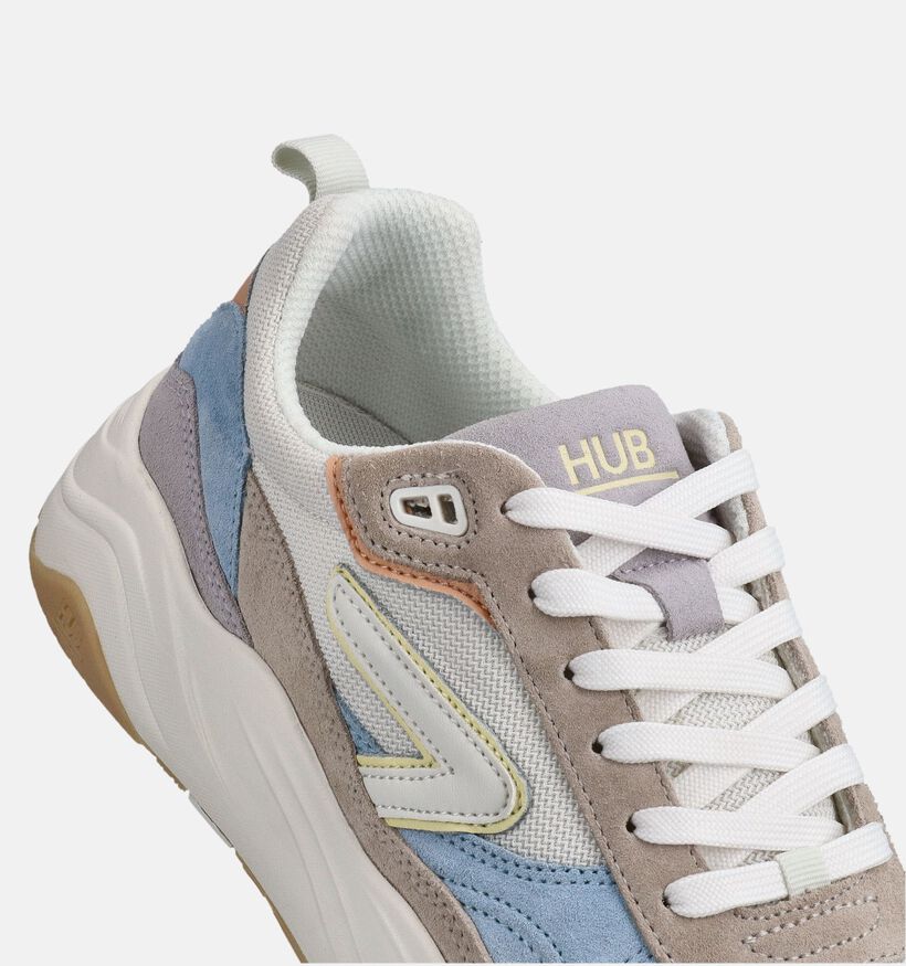 Hub Glide Ecru/Blauwe Sneakers voor dames (369569)