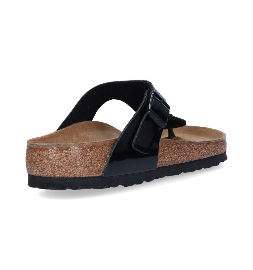 Birkenstock Gizeh Tongs en Noir en simili cuir (322636)