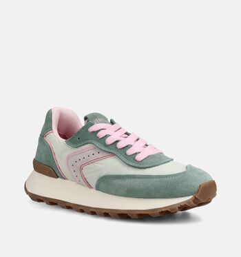 Verbenas Sneakers Bruin/Blauw/Roze/Groen