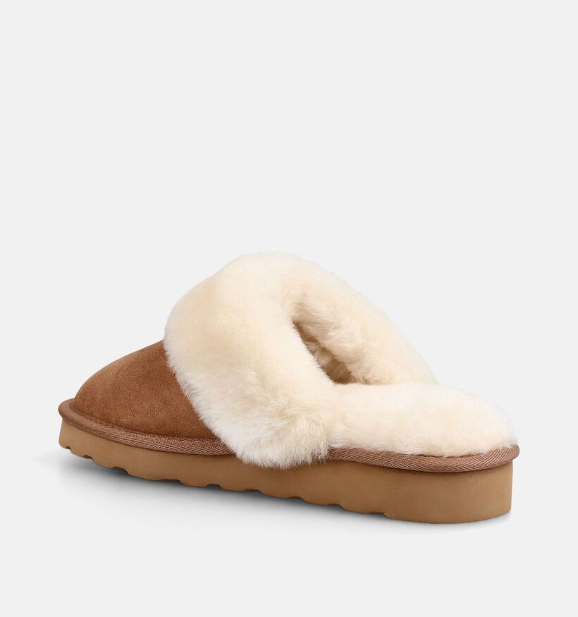 Laurent David Lichtbruine/Ecru Pantoffels voor dames (382386)