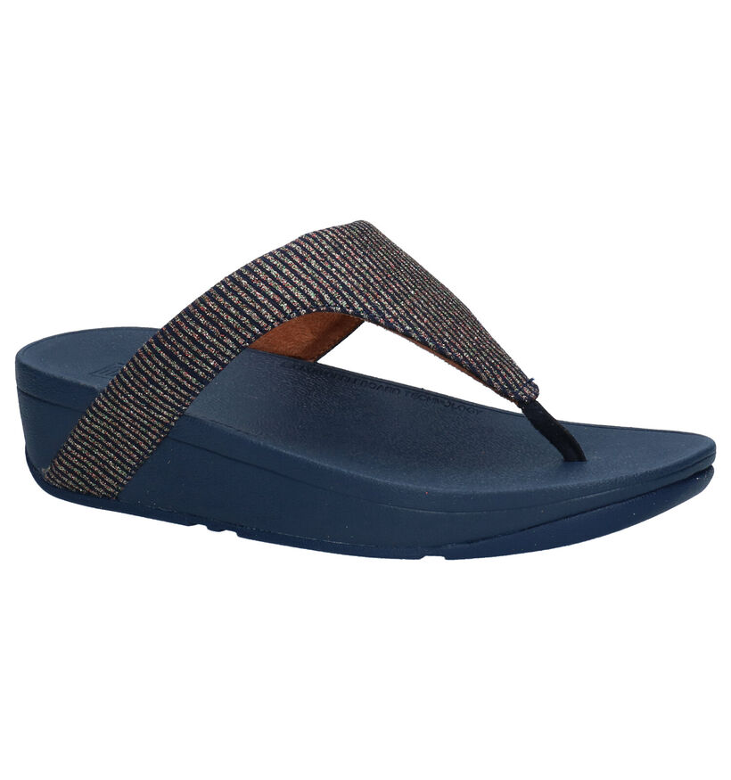 FitFlop Lottie Glitter Blauwe Teenslippers in stof (286541)