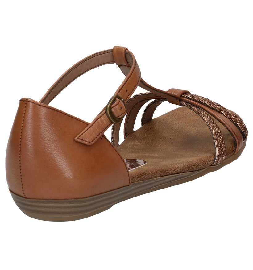 Tamaris Cognac Sandalen in kunstleer (289426)