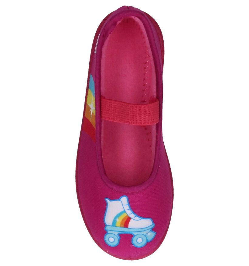 K3 Pantoffels Fuchsia in stof (235946)