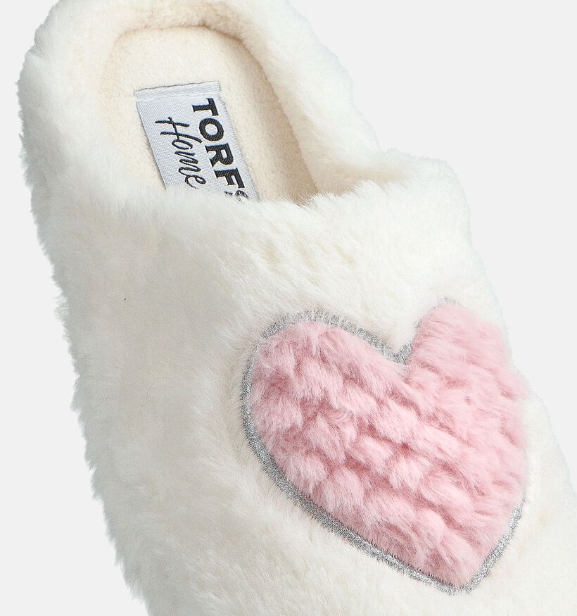 Torfs Home Hearts Ecru Pantoffels voor dames (365849)