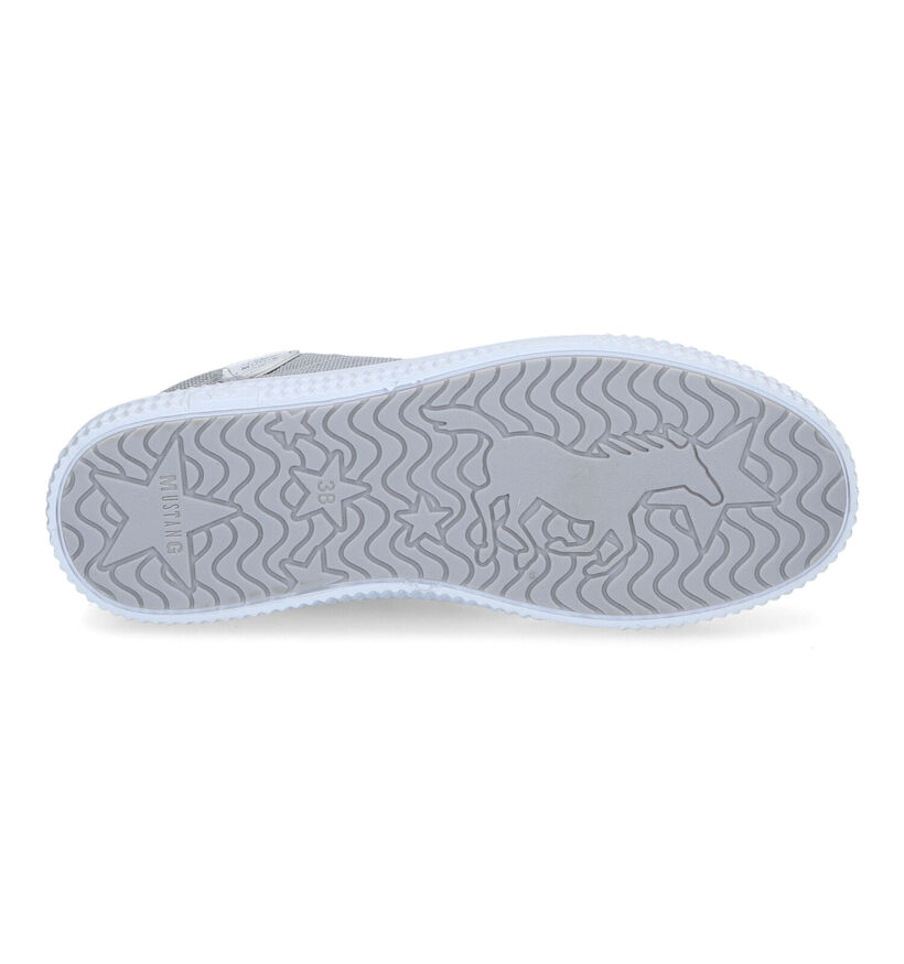 Mustang Baskets montantes en Gris clair pour femmes (305310) - pour semelles orthopédiques