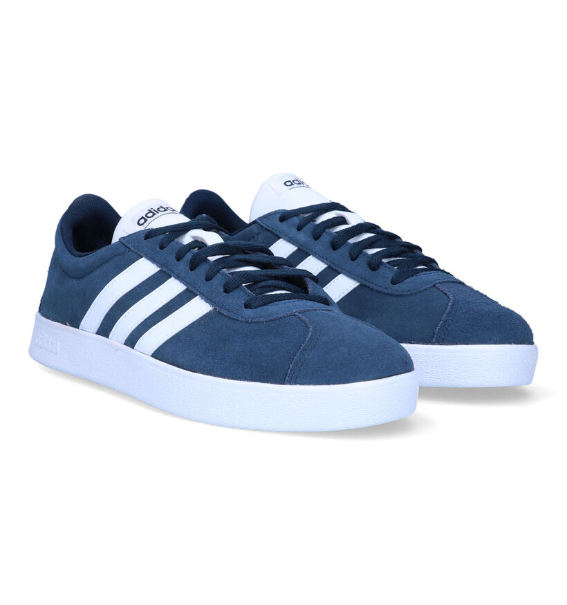 adidas VL Court 2.0 Baskets en Bleu pour hommes (324922) - pour semelles orthopédiques