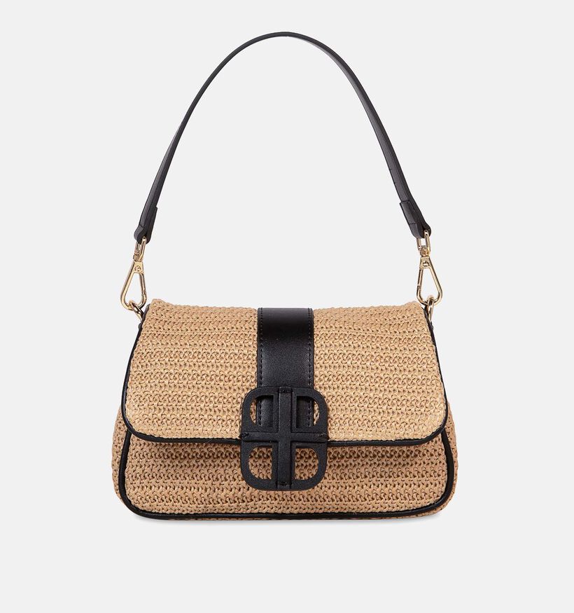 Laurent David Céline Beige Raffia Schoudertas voor dames (366137)