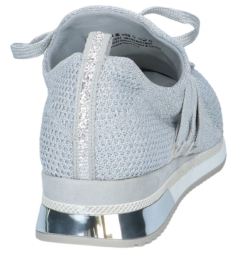 Zilveren Slip-on Sneakers Marco Tozzi in stof (238108)
