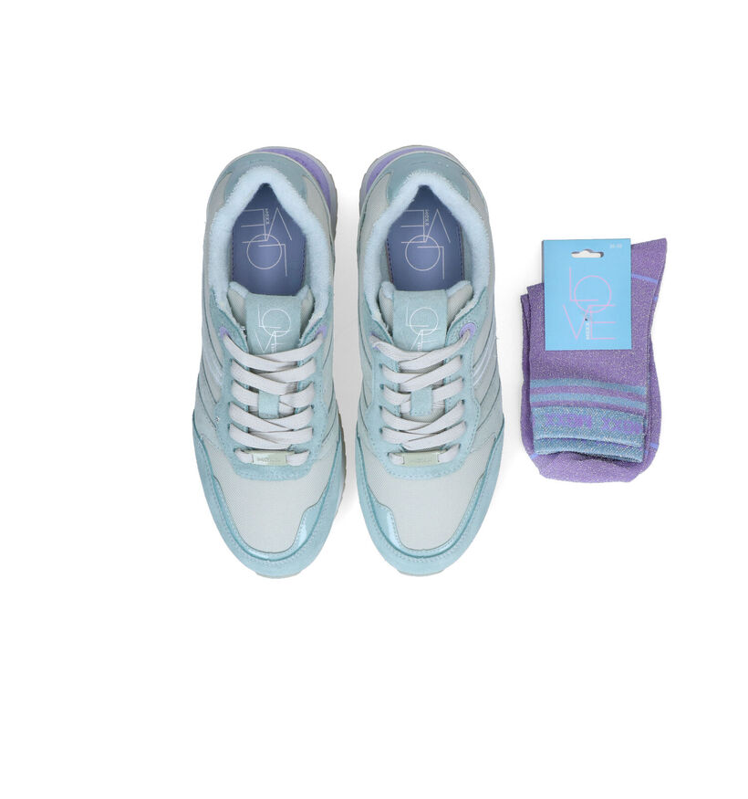 Mexx Jazzy Blauwe Sneakers voor dames (303508) - geschikt voor steunzolen
