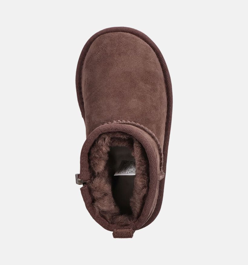 UGG Classic Ultra Mini Bottes d'hiver en Marron fonc&eacute; pour filles (377998)