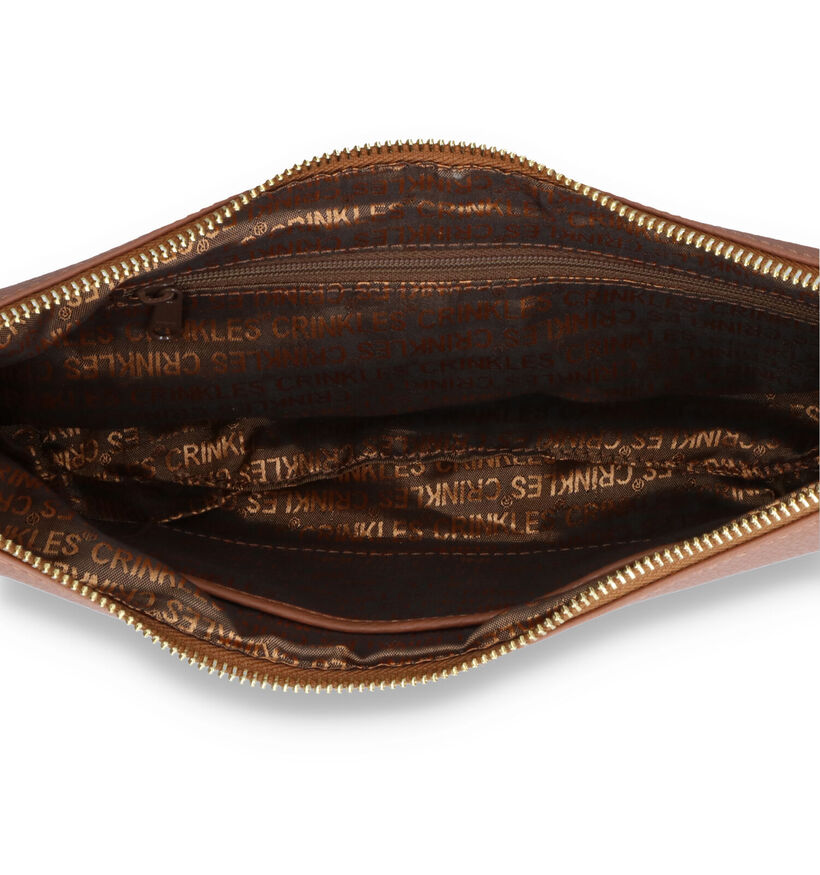 Crinkles Sac porté croisé en Cognac pour femmes (324983)