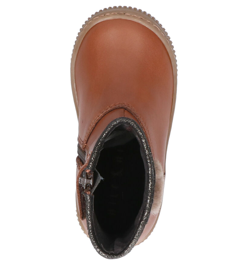 Milo & Mila Bottes basses en Cognac en cuir (255076)