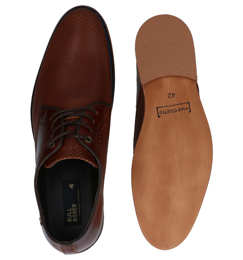 Bullboxer Cognac Geklede Veterschoenen in leer (281829)