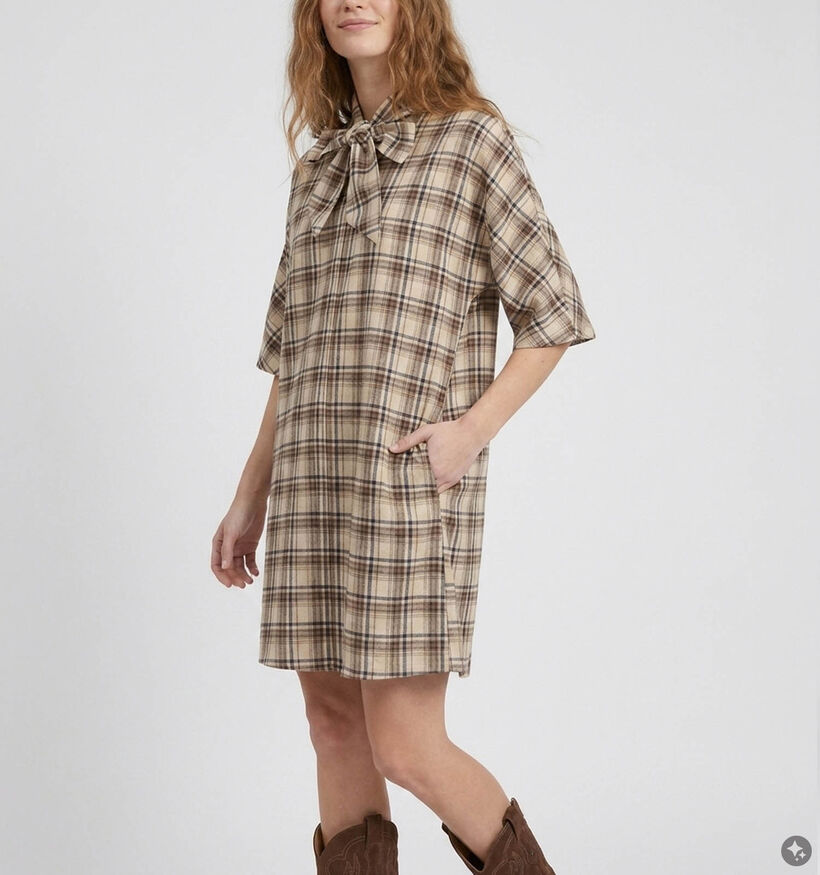 Vila Myra Bruine Midi Kleedje voor dames (382054)