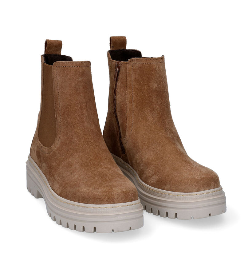 Gabor Best Fitting Bottines en Cognac en daim (297230)