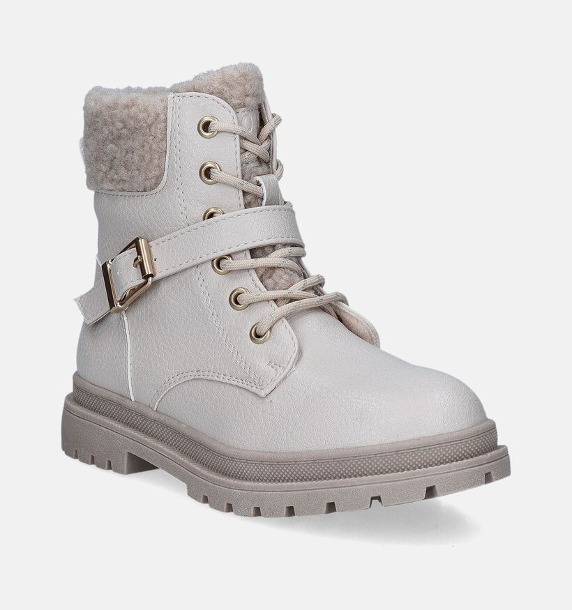 Milo & Mila Ecru Boots voor meisjes (346991) - geschikt voor steunzolen