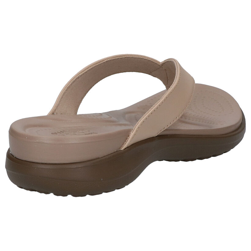 Crocs Capri Beige Teenslippers in kunststof (270767)