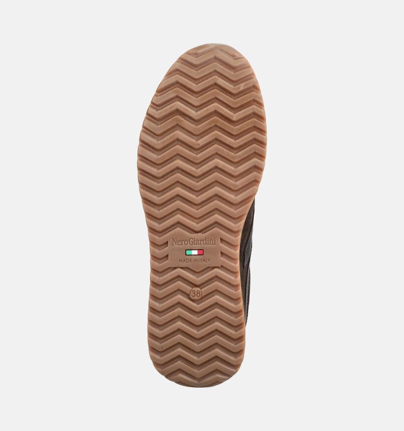 NeroGiardini Chaussures &agrave; lacets en Brun fonc&eacute; pour femmes (377857) - pour semelles orthop&eacute;diques