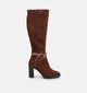 Nathan-Baume Bottes hautes en Brun fonc&eacute; pour femmes (380283)