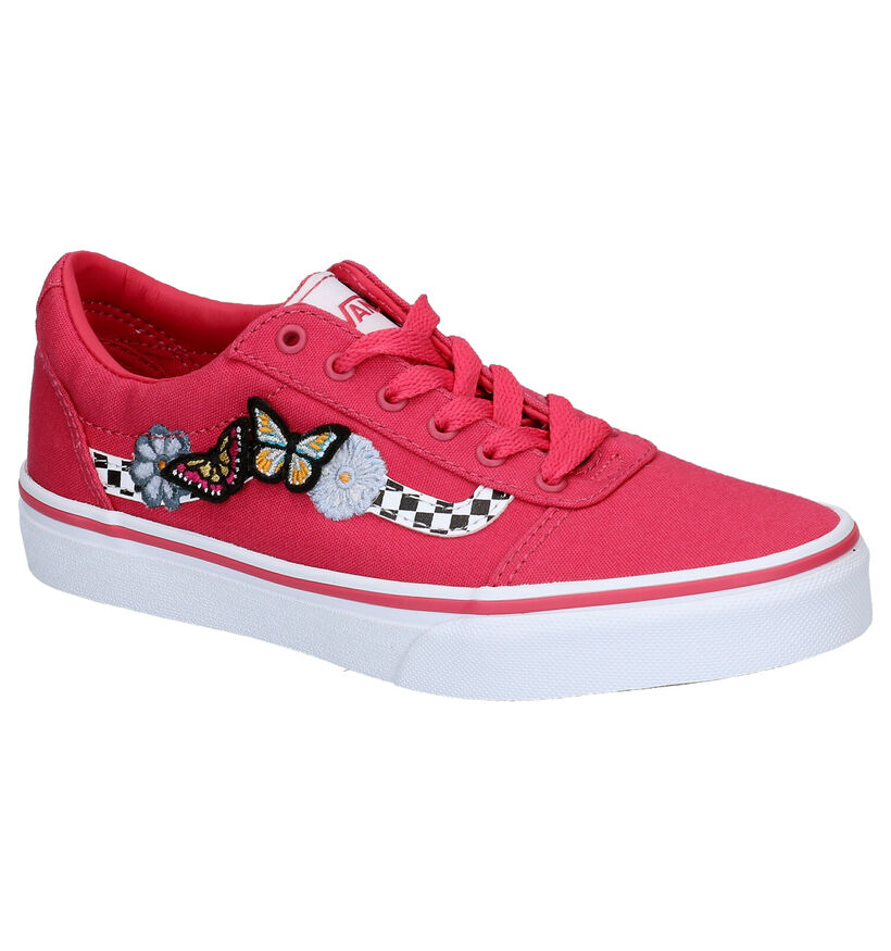 Vans Ward Roze Sneakers in stof (285715)